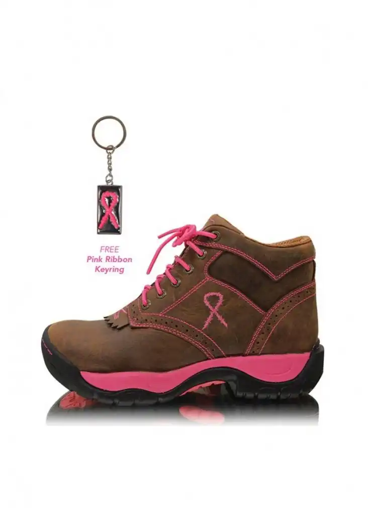 Twisted X Women’s Pink Ribbon All Around Laceup