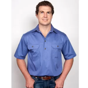JCA- Mens Adam Workshirt SS 1/2 Button
