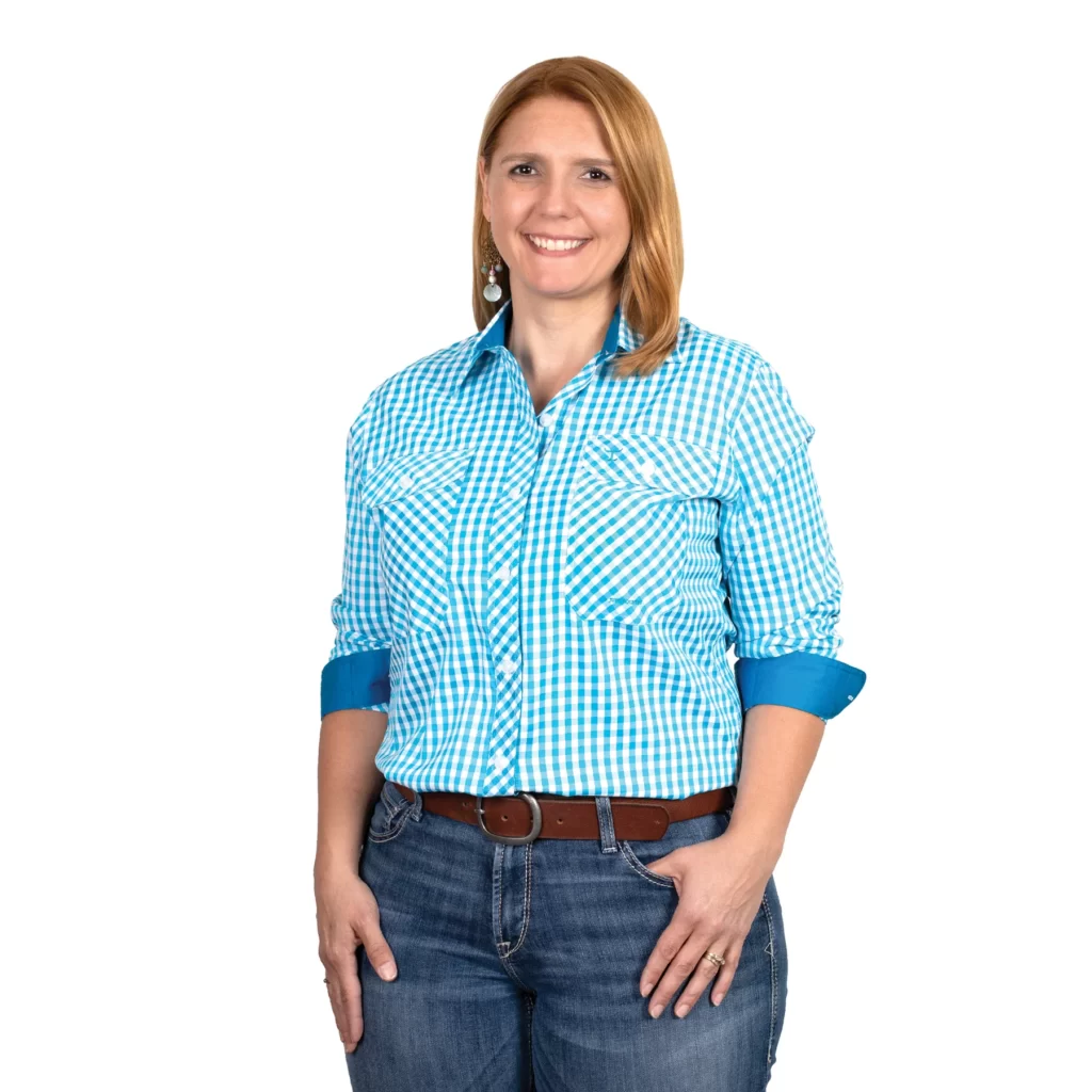 JCA - Wmns Abbey Full Button Blue Jewel Check Work Shirt
