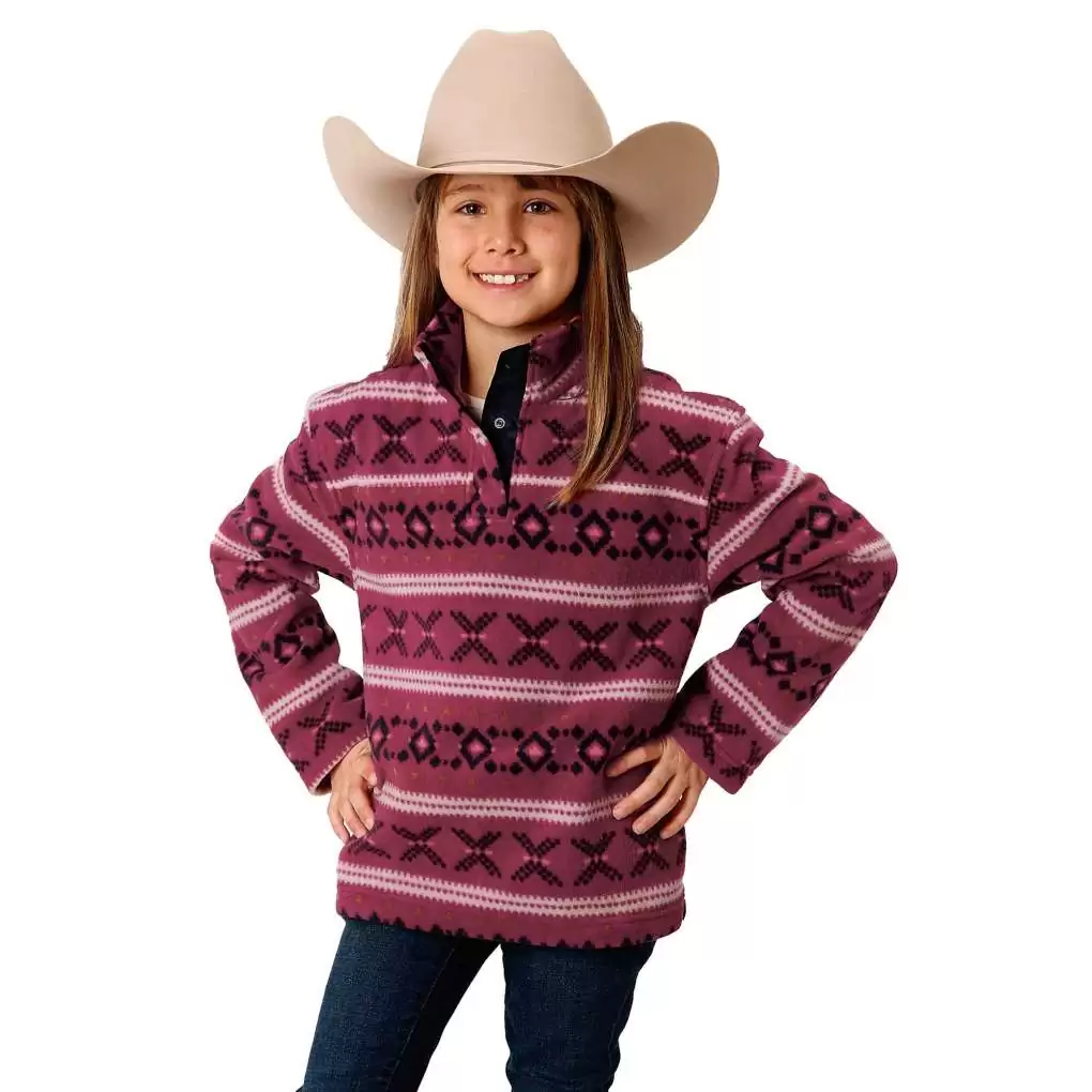 IND24 - JCA - ROPER Gls Pullover - Red Print