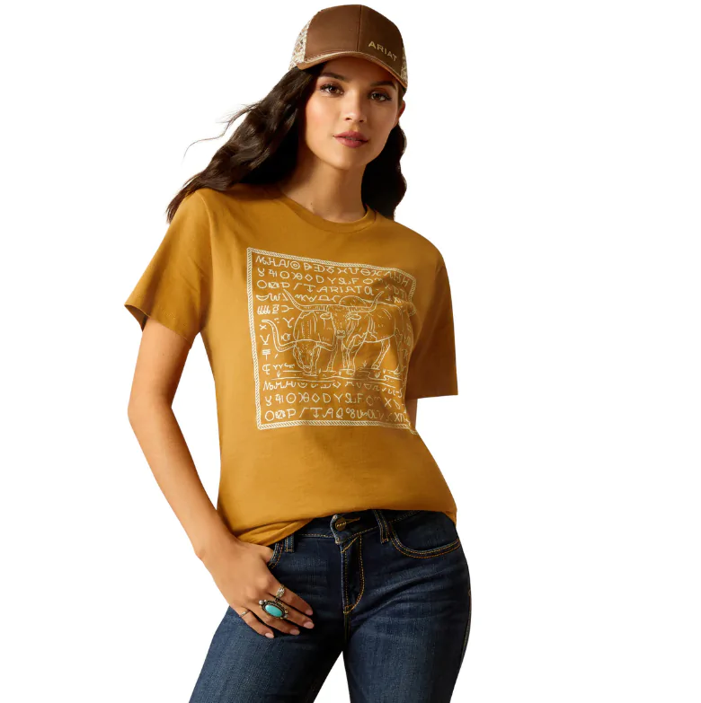 IND24 - JCA - Ariat Women's Longhorn Brand T Shirt