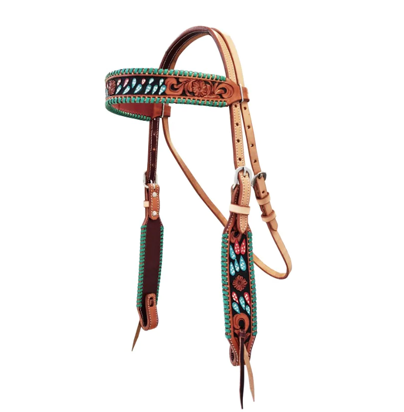 STC - Fort Worth Cactus Turquoise Headstall