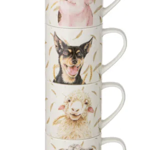 Ashdene - Farmyard Faces Stackable Mug S/4