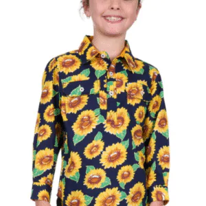 Hard Slog - Kid's Ally Half Placket Long Sleeve Shirt
