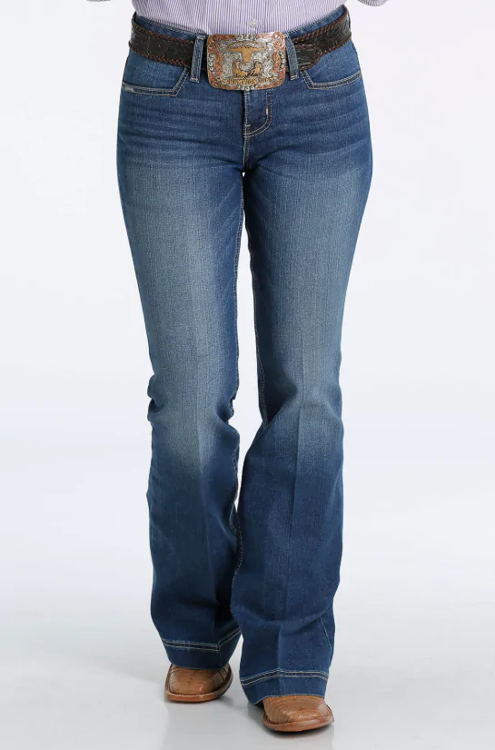 Cinch Women's Slim Fit Lynden Trouser - Medium Stone