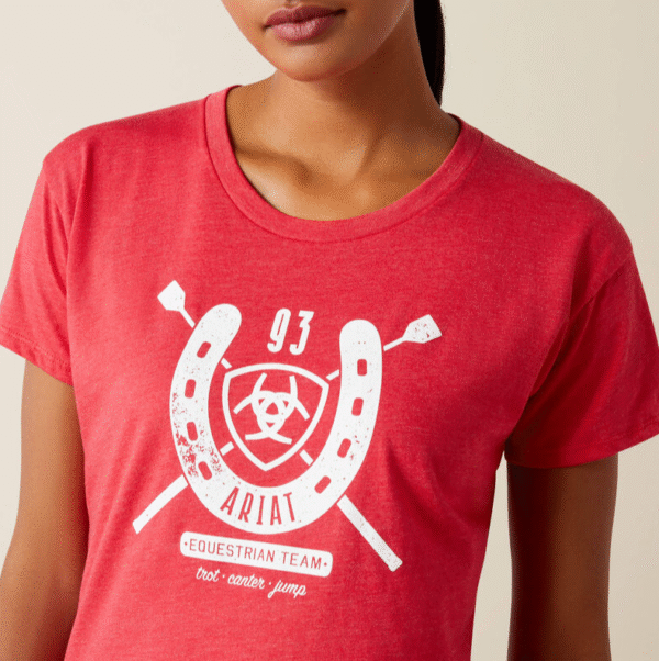 Ariat Women's Int'l Eq Club Tee - Red Heather - Image 4