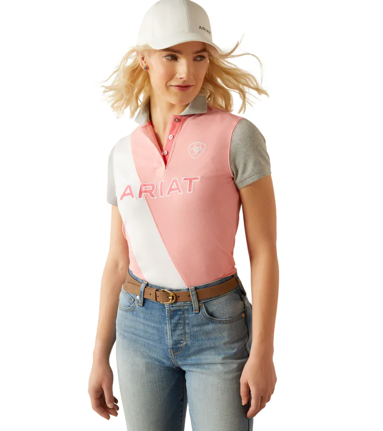 Ariat - Women's Taryn Polo - Flamingo Pink / Coral Paradise