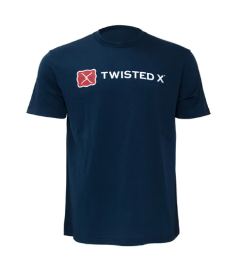 Twisted X Men's Navy Logo Short Sleeve Tee