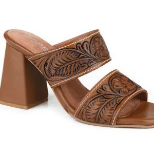 Roper Women's Stella - Tan Tooled Leather