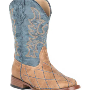 Roper Kid's Square Toe Crosscut - Navy