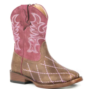 Roper Toddler Square Toe Crosscut - Raspberry