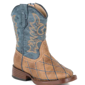 Roper Toddler Square Toe Crosscut - Navy