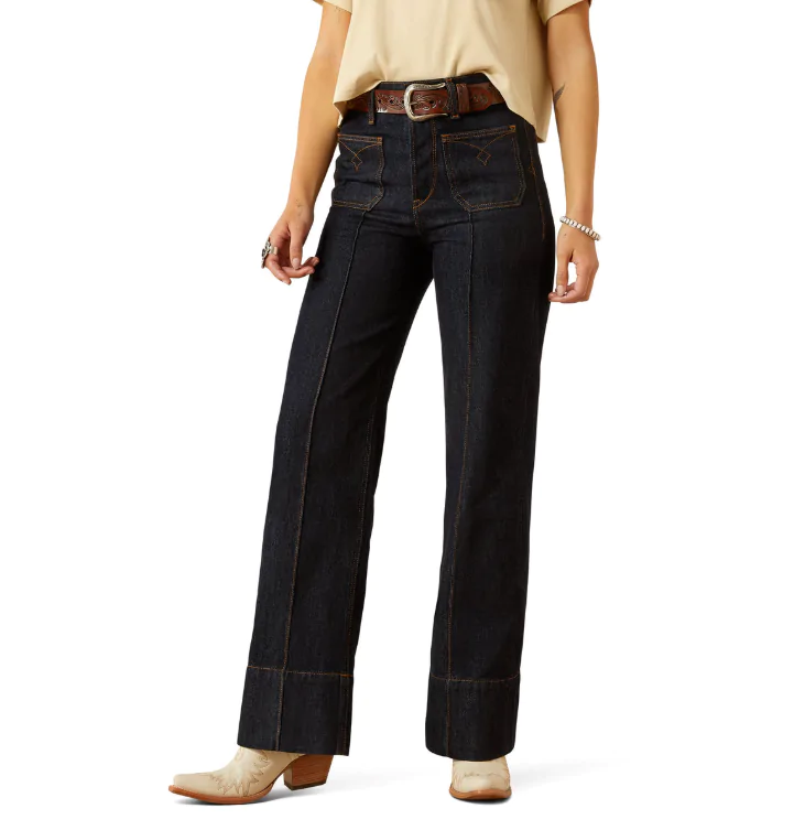 Ariat Women's Ultra High Rise Tomboy Western Utility Wide Leg Jeans