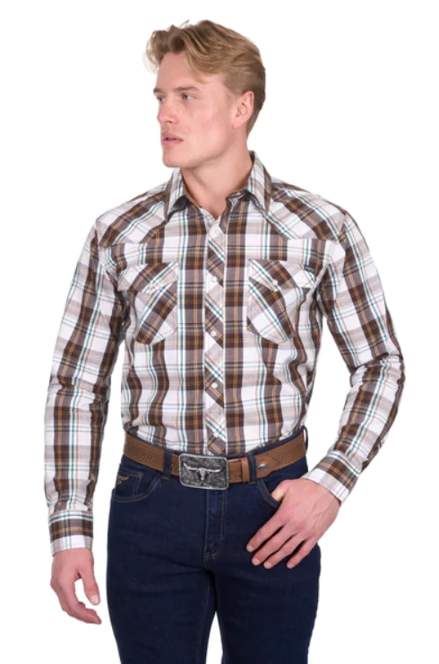 Pure Western Men’s Roger Check Western Long Sleeve Shirt