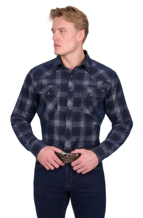 Pure Western Men’s Harley Check Cord Western Long Sleeve Shirt