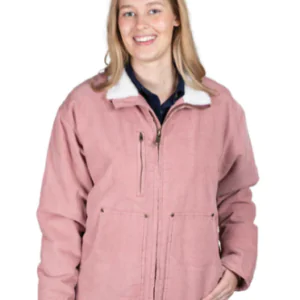 Just Country Adult Diamantina Sherpa Corduroy  Jacket - Dusty Pink